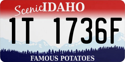 ID license plate 1T1736F