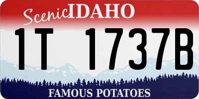 ID license plate 1T1737B