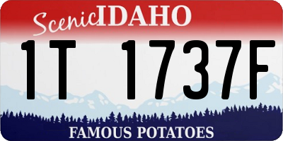ID license plate 1T1737F