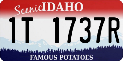 ID license plate 1T1737R