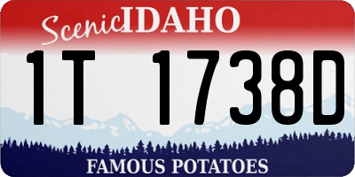 ID license plate 1T1738D
