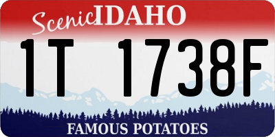 ID license plate 1T1738F