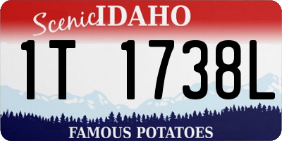 ID license plate 1T1738L