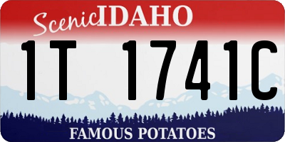 ID license plate 1T1741C