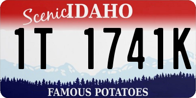 ID license plate 1T1741K