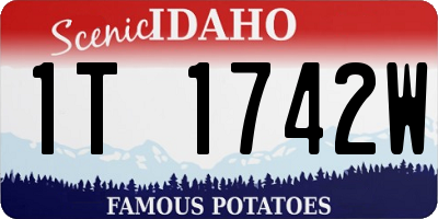 ID license plate 1T1742W