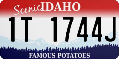 ID license plate 1T1744J
