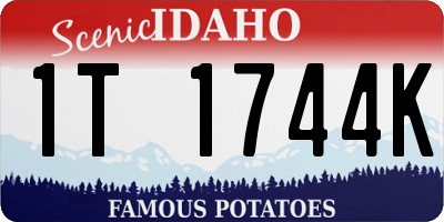 ID license plate 1T1744K