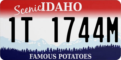 ID license plate 1T1744M