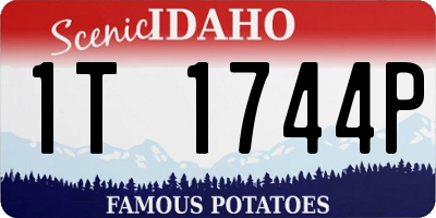 ID license plate 1T1744P