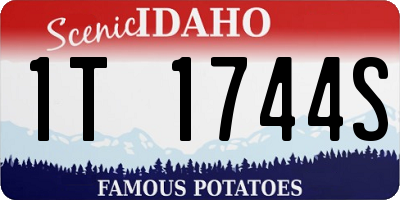ID license plate 1T1744S