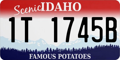 ID license plate 1T1745B