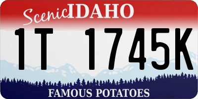 ID license plate 1T1745K