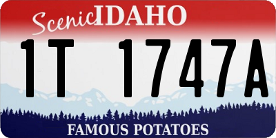 ID license plate 1T1747A