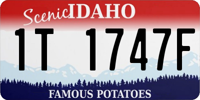 ID license plate 1T1747F