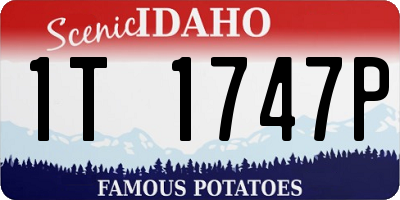 ID license plate 1T1747P