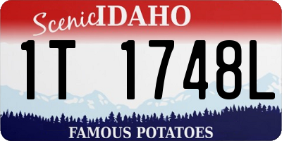 ID license plate 1T1748L