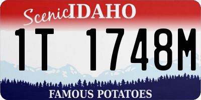 ID license plate 1T1748M