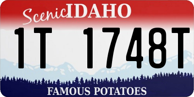 ID license plate 1T1748T