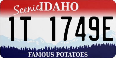 ID license plate 1T1749E
