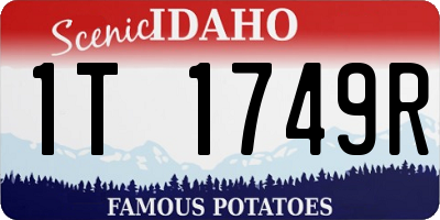 ID license plate 1T1749R