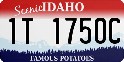 ID license plate 1T1750C