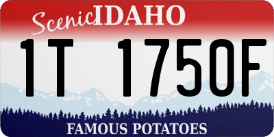 ID license plate 1T1750F