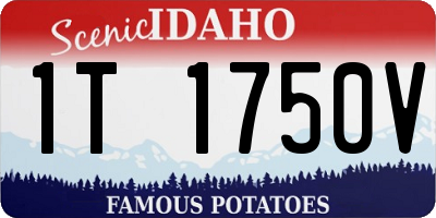 ID license plate 1T1750V