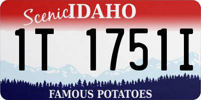 ID license plate 1T1751I