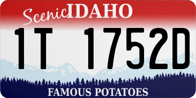 ID license plate 1T1752D