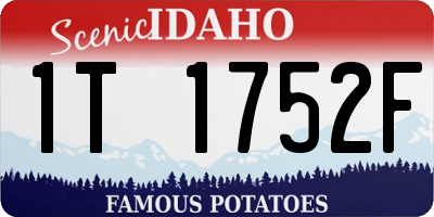 ID license plate 1T1752F