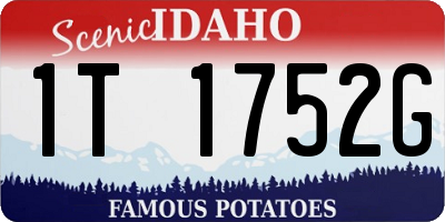ID license plate 1T1752G