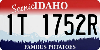 ID license plate 1T1752R