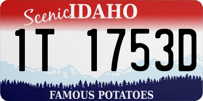 ID license plate 1T1753D