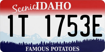 ID license plate 1T1753E
