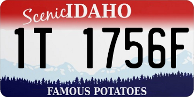 ID license plate 1T1756F