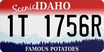 ID license plate 1T1756R