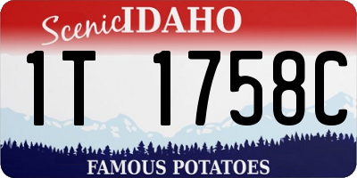 ID license plate 1T1758C