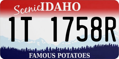 ID license plate 1T1758R