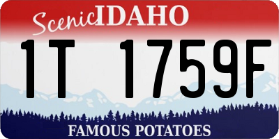 ID license plate 1T1759F