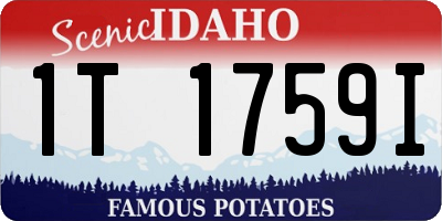ID license plate 1T1759I