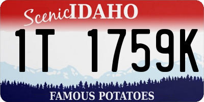 ID license plate 1T1759K