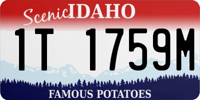 ID license plate 1T1759M
