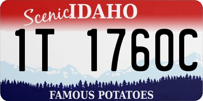 ID license plate 1T1760C