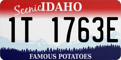 ID license plate 1T1763E