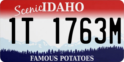 ID license plate 1T1763M
