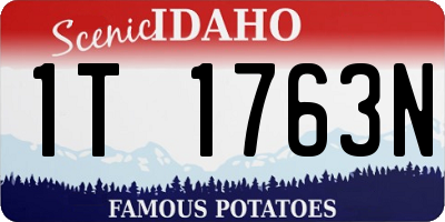 ID license plate 1T1763N