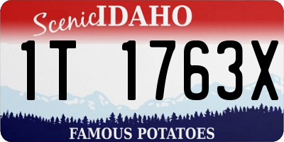 ID license plate 1T1763X