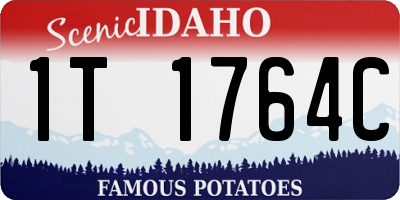 ID license plate 1T1764C