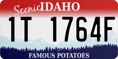 ID license plate 1T1764F